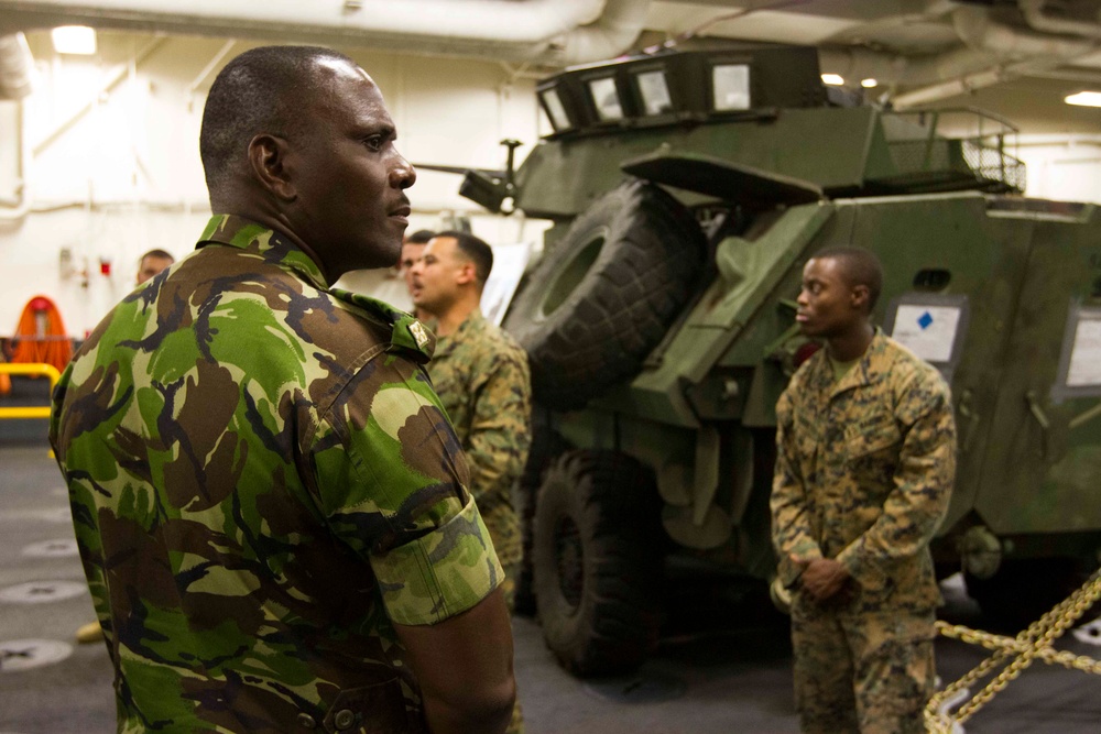 Trinidad distinguished guests visit USS America