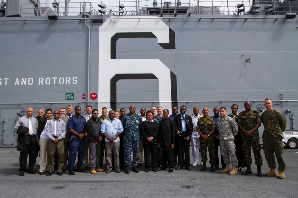 Trinidad distinguished guests visit USS America