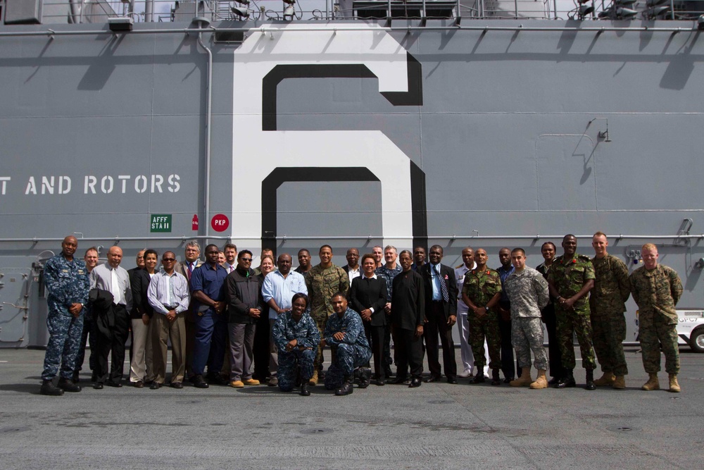 Trinidad distinguished guests visit USS America