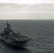 Future USS America sails through the Atlantic Ocean