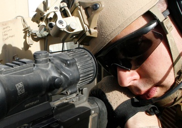 Marines with 1st Air Naval Gunfire Liaison Company provide security for units operating in Helmand province, Afghanistan