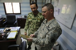 108th Sustainment Brigade command team meets with Kuwait National Guard counterpart