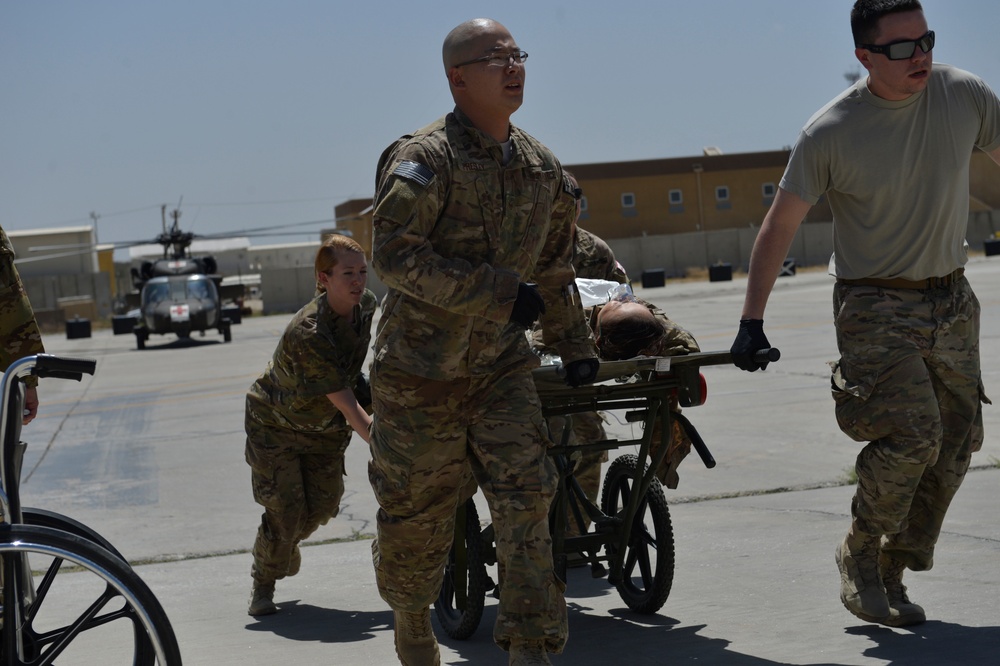 Bagram medics respond to mass casualty incident