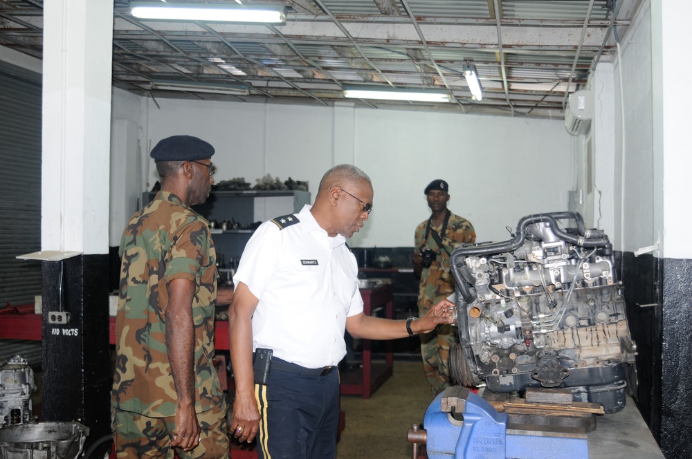 Commanding General of the District of Columbia National Guard, Major General Errol R. Schwartz visits Jamaica Defense Force Headquarters in Kingston, Jamaica