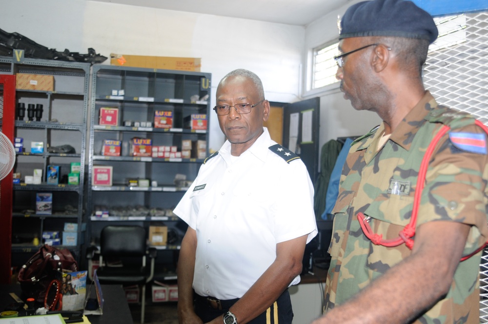 Commanding General of the District of Columbia National Guard, Major General Errol R. Schwartz visits Jamaica Defense Force Headquarters in Kingston, Jamaica