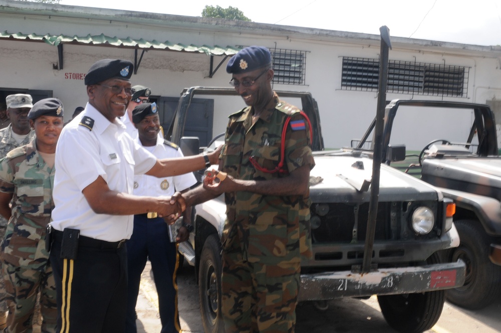 Commanding General of the District of Columbia National Guard, Major General Errol R. Schwartz visits Jamaica Defense Force Headquarters in Kingston, Jamaica