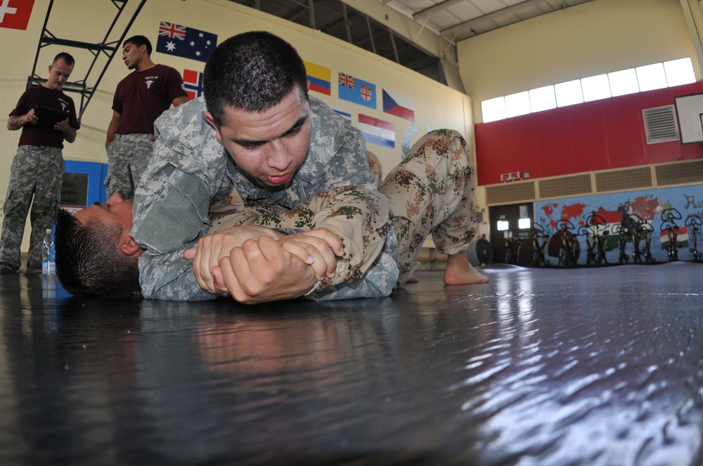 US.Soldiers train multinational force in Modern Army Combatives