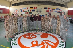 US Soldiers train multinational force in Modern Army Combatives