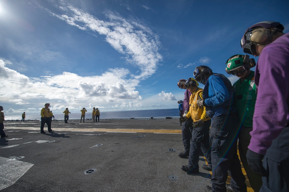 USS Makin Island flight deck operations