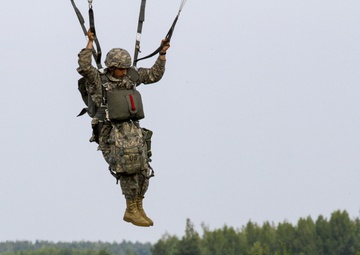 Paratroopers never tire of jumping from planes