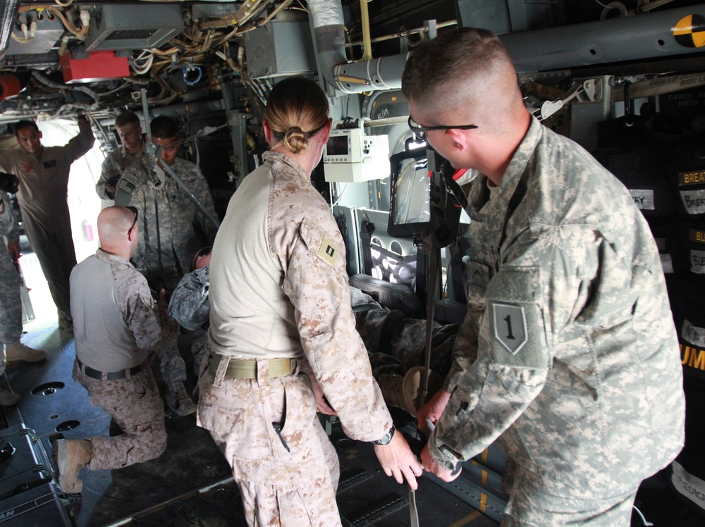 1st ABCT medics train with Navy corpsmen