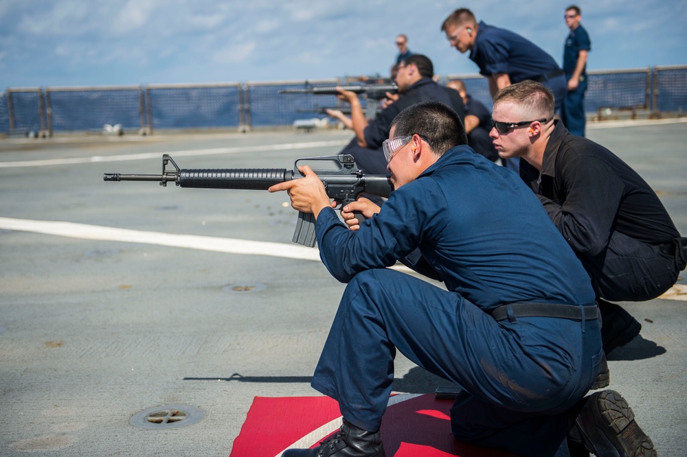 Training aboard USS Germantown