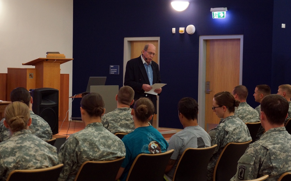 Sandy MacGregory talks resiliency with 173rd paratroopers