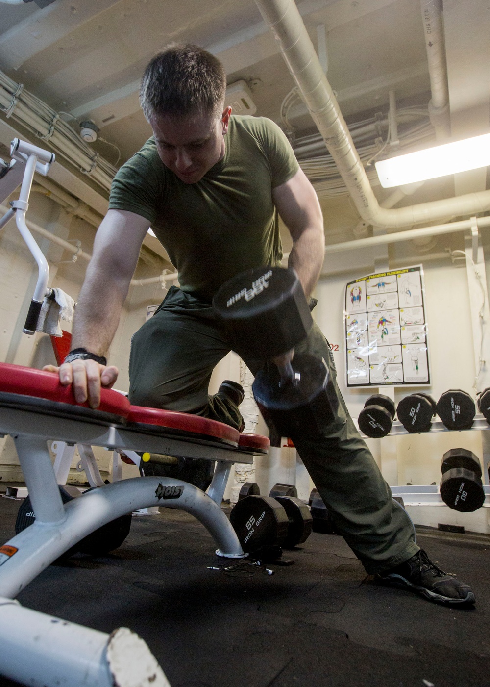 Marines maintain physical readiness aboard Mesa Verde