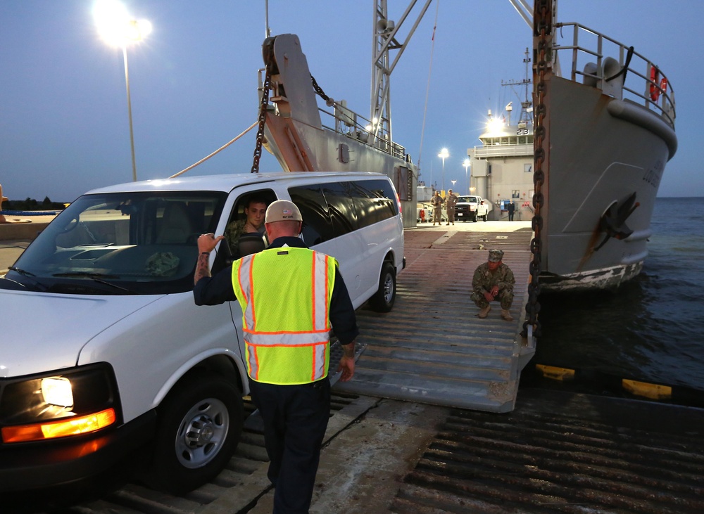 Joint Task Force Civil Support assists 7th Sustainment Brigade in a Joint Logistics Over the Shore training exercise