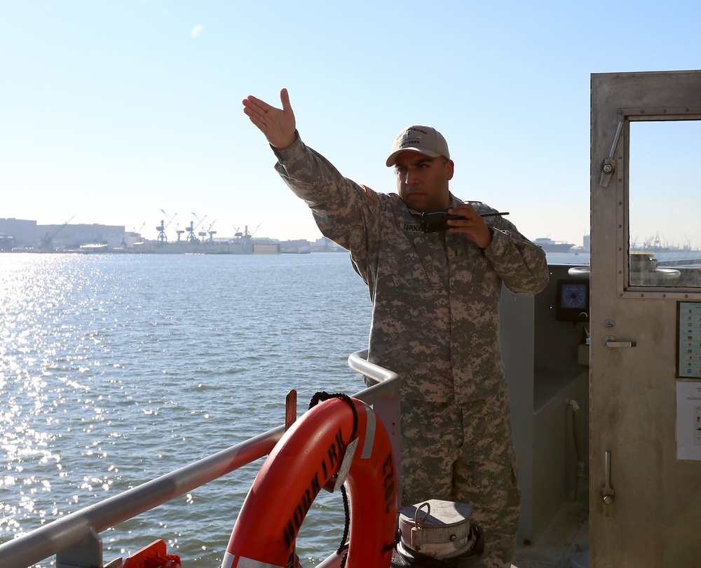 Joint Task Force Civil Support assists 7th Sustainment Brigade in a Joint Logistics Over the Shore training exercise