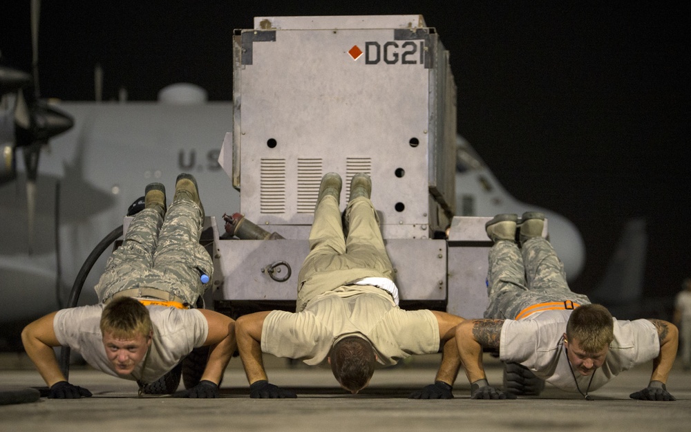 C-130 Hercules humanitarian airdrop over Iraq