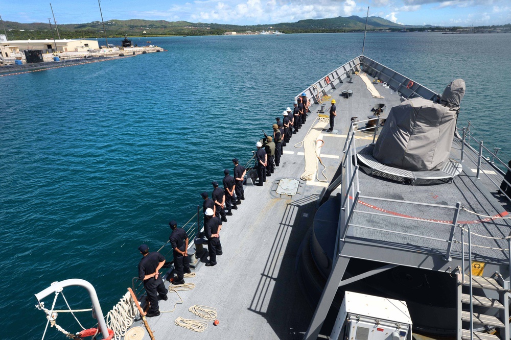 USS Rodney M. Davis operations in Guam