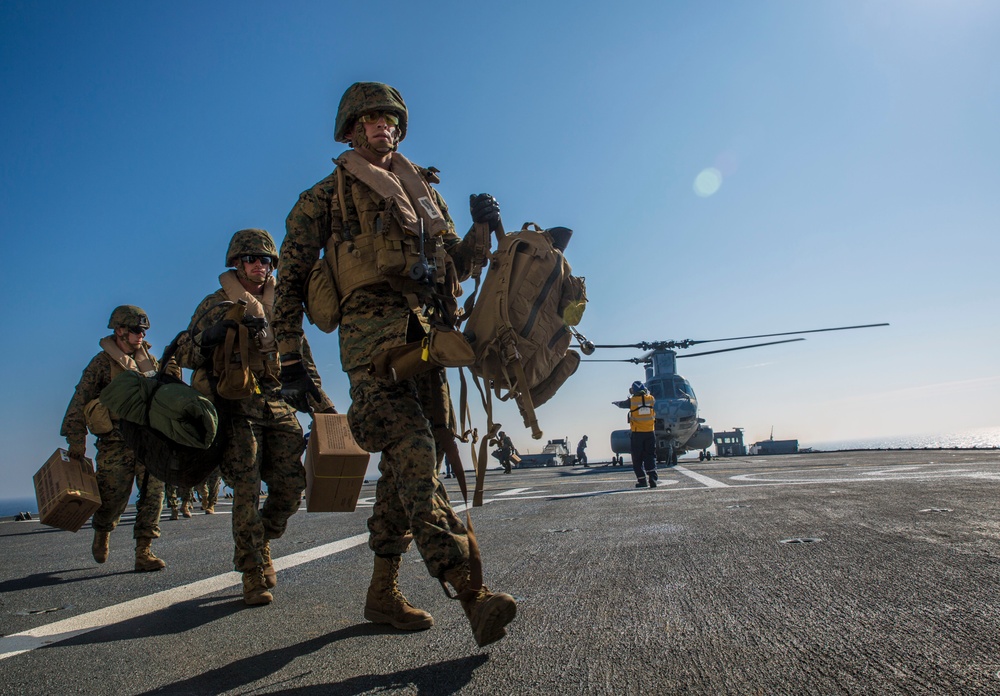 U.S. Marines Board Chilean Naval Ship In Support Of POA 2014