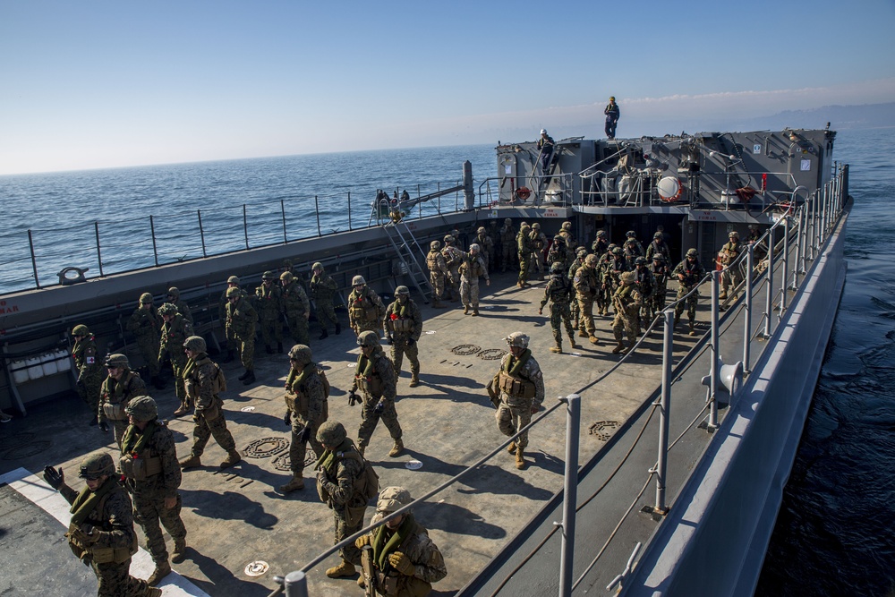 US Marines Board Chilean Naval Ship In Support Of POA 2014