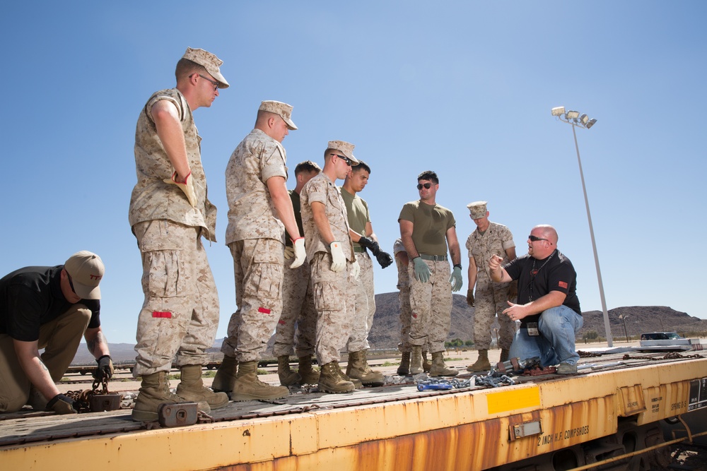 Combat Logistics Battalion-15 trains aboard Marine Corps Logistics Base Barstow