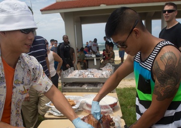 Marines host beach bash to promote unit cohesion