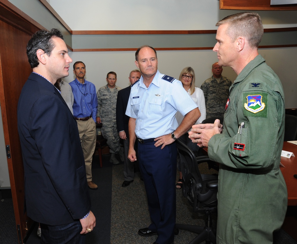 Military Liaison visit 142nd Fighter Wing