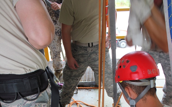 Firefighter training at Alpena CRTC