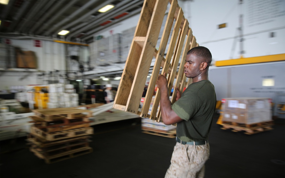 Marines, Sailors conduct replenishment at sea