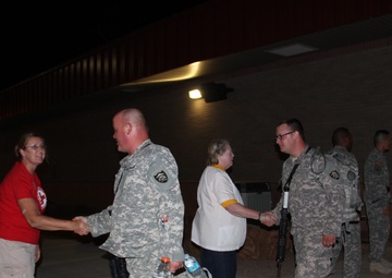 Oregon Engineers deploy, leave statue at McGregor