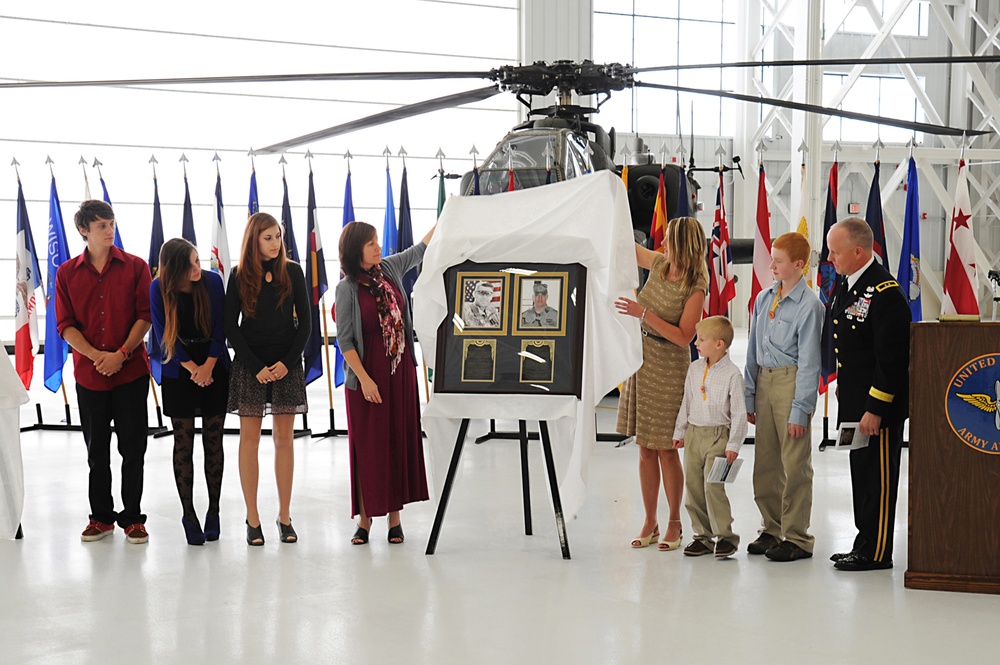 AH-64 maintenance hangar ribbon cutting