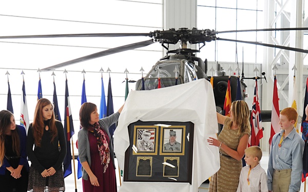 AH-64 maintenance hangar ribbon cutting