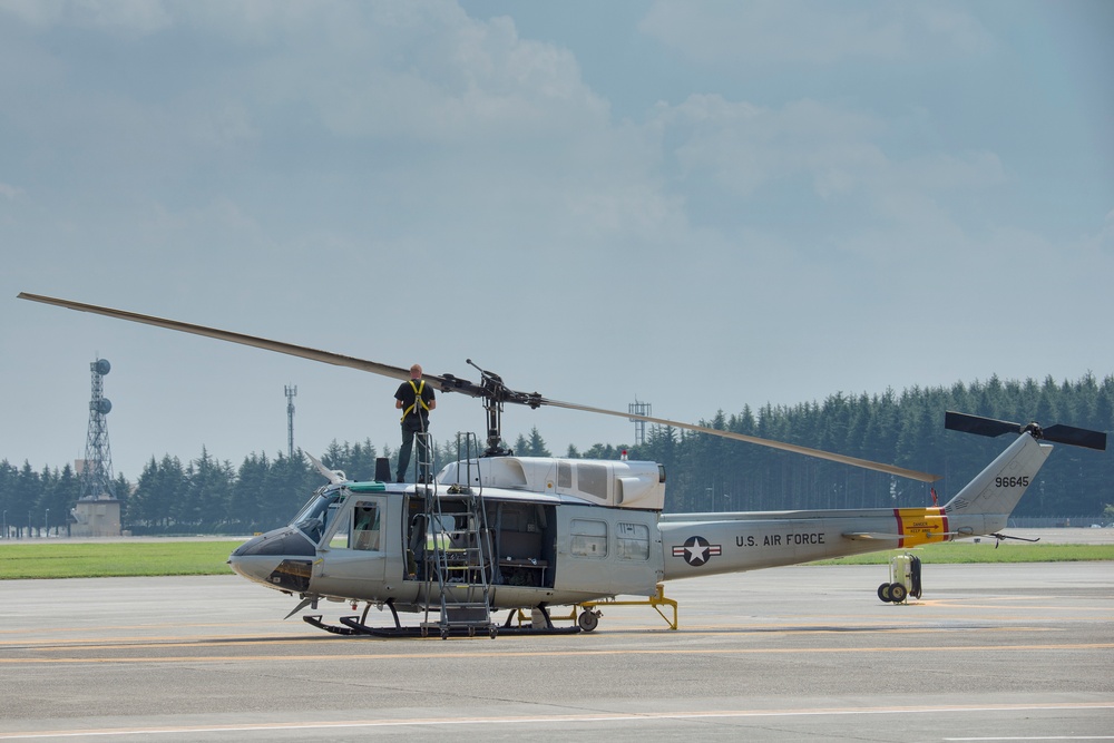 The UH-1N maintainer at Yokota
