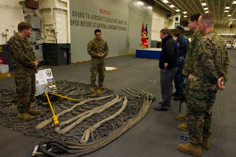 Distinguished guests tour USS America in Chile