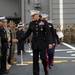 Brig. Gen. David Coffman, commander Marine Forces South, greets representatives from partner nations who participated in Partnership of the Americas 2014 at the Closing Ceremony aboard the Chilean ship LSDH Sargento Aldea Aug. 22, 2014
