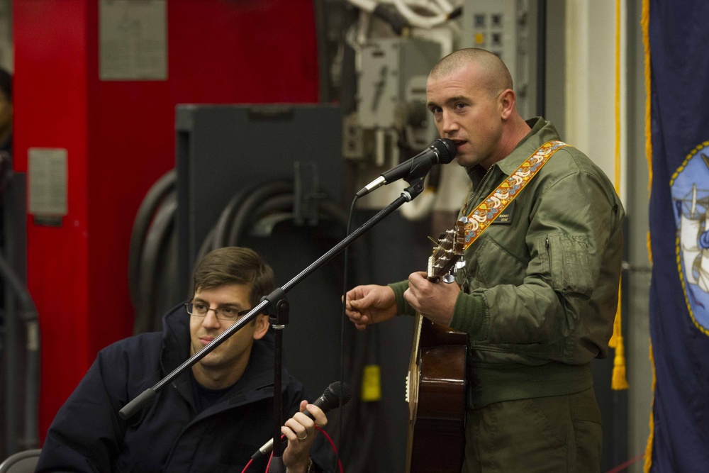 Marines display talent aboard USS America