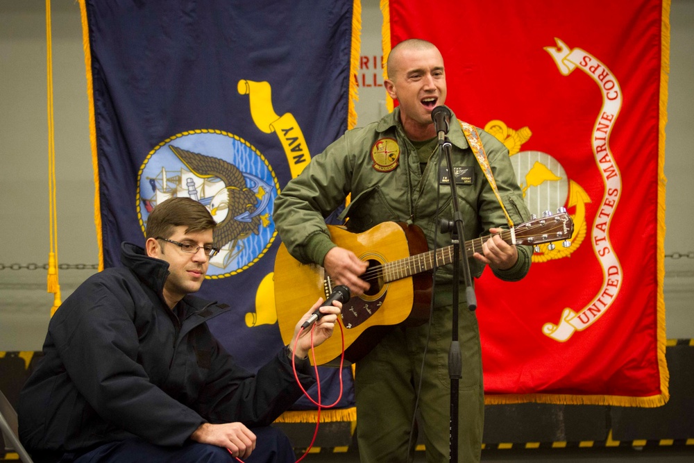 Marines display talent aboard USS America