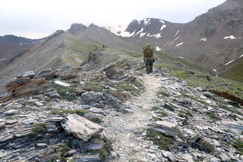 Bravo-1 hikes Alaskan Mountains