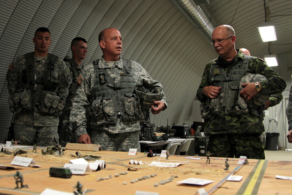 Canadian Army Reserve chief of staff surveys training in California