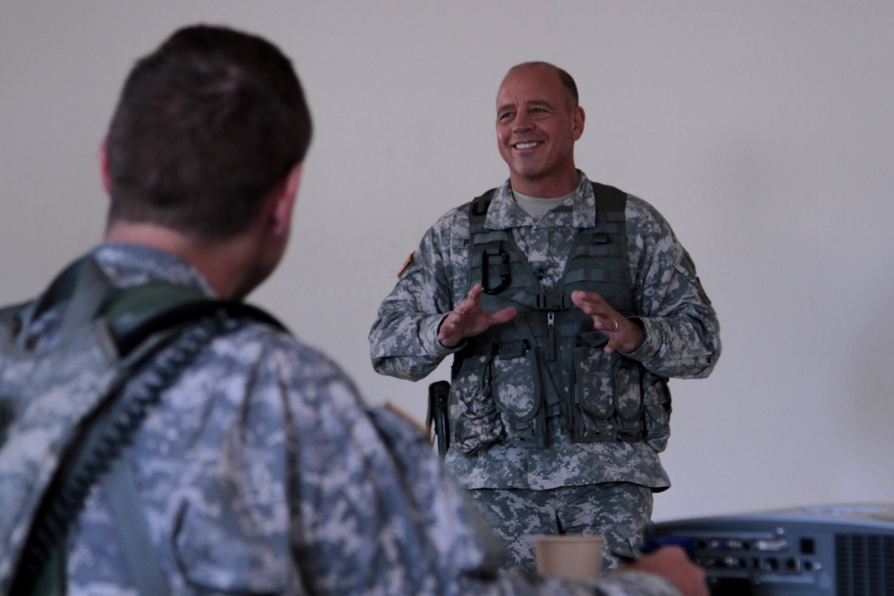 Canadian Army Reserve chief of staff surveys training in California