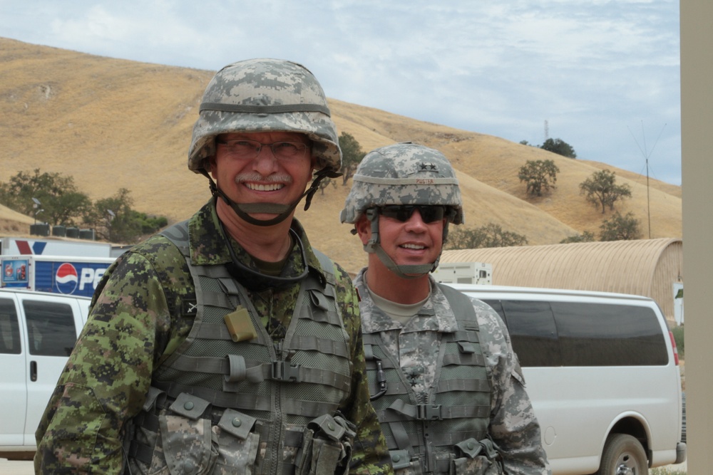 Canadian Army Reserve chief of staff surveys training in California