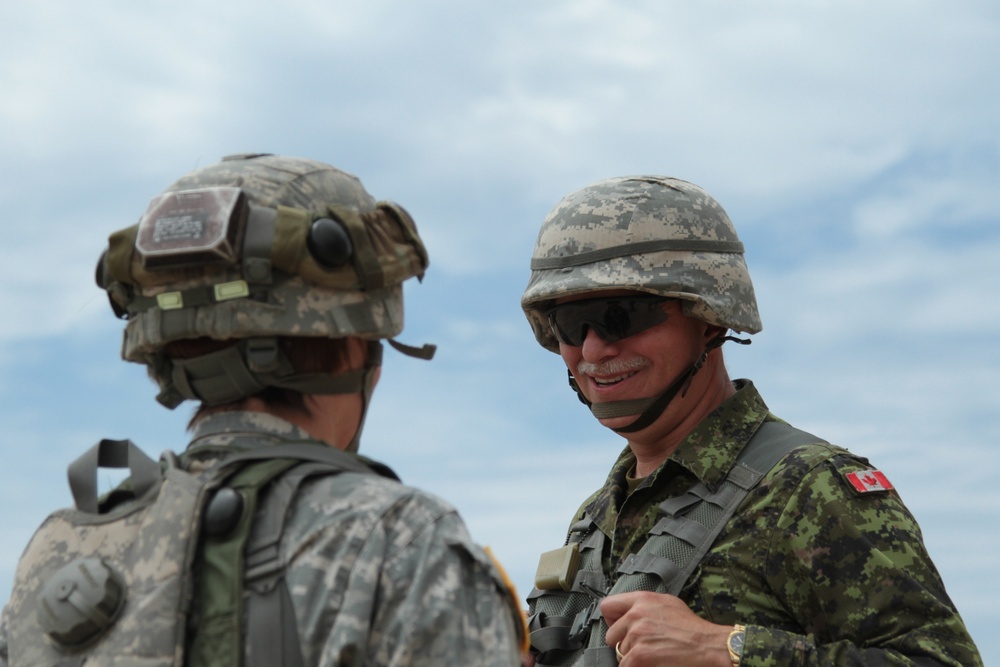 Canadian Army Reserve chief of staff surveys training in California