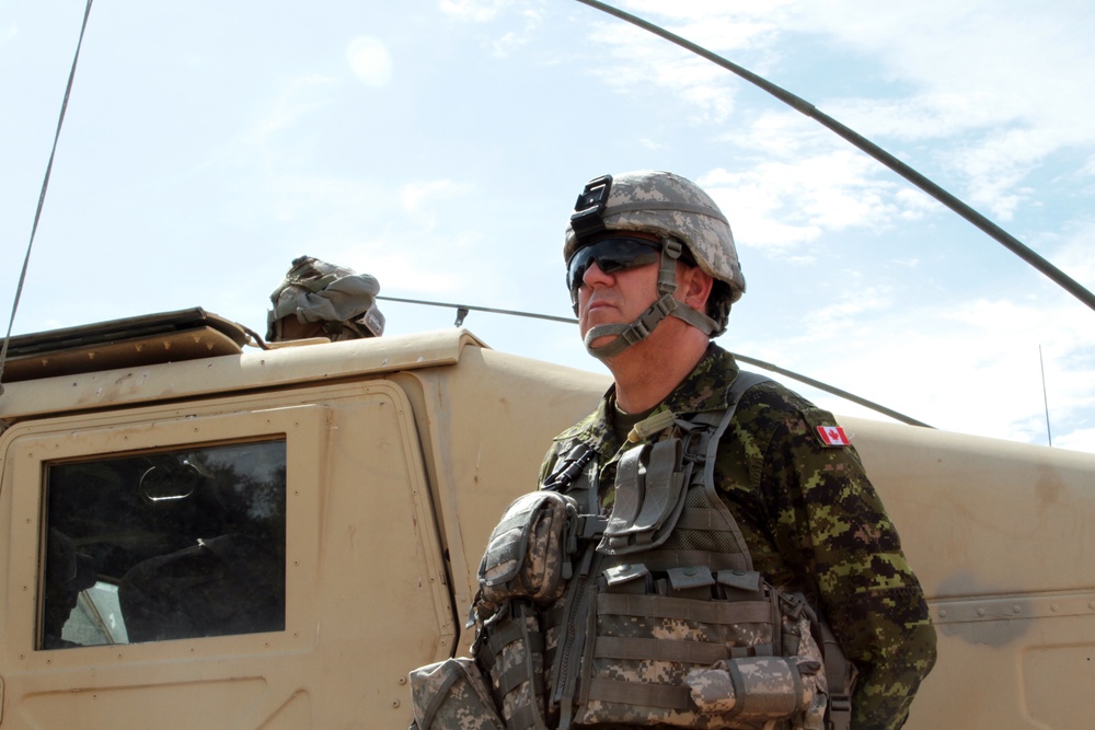 Canadian Army Reserve chief of staff surveys training in California