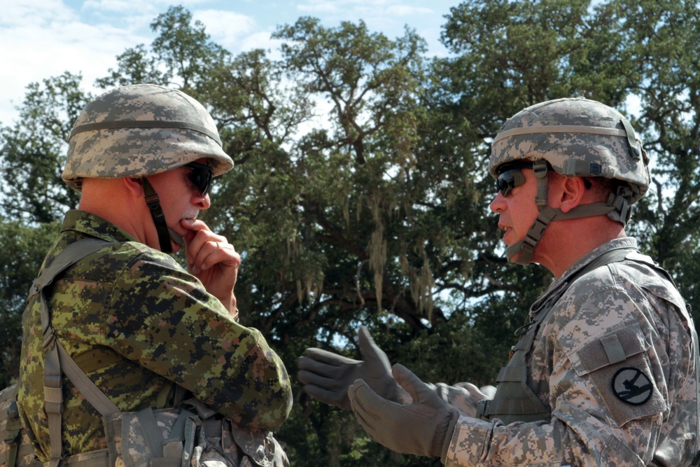 Canadian Army Reserve chief of staff surveys training in California