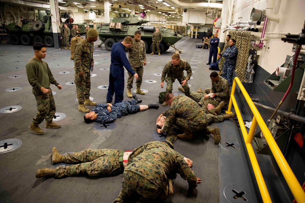 Navy-Marine Corps team takes on CLS aboard USS America