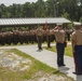 CLR-25 Marine receives the Navy and Marine Corps Commendation Medal with a Combat 'V' Device