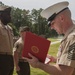 CLR-25 Marine receives the Navy and Marine Corps Commendation Medal with a Combat 'V' Device