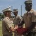 CLR-25 Marine receives the Navy and Marine Corps Commendation Medal with a Combat 'V' Device