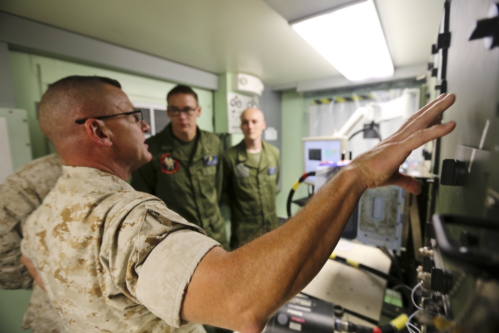 2d MAW Commanding General visits the S.S. Wright