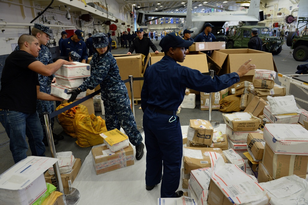 USS America mail call